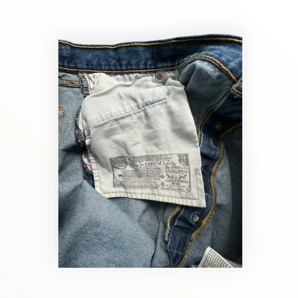 Levi's Jeans Mens 52 Blue 501 Original Fit Straight‎ Leg Button Fly Denim Pants